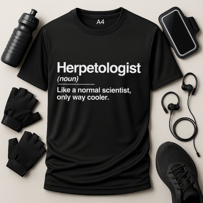 Herpetologist Definition Normal Only Cooler Scientist Gift Cooling Performance Crew T-Shirt