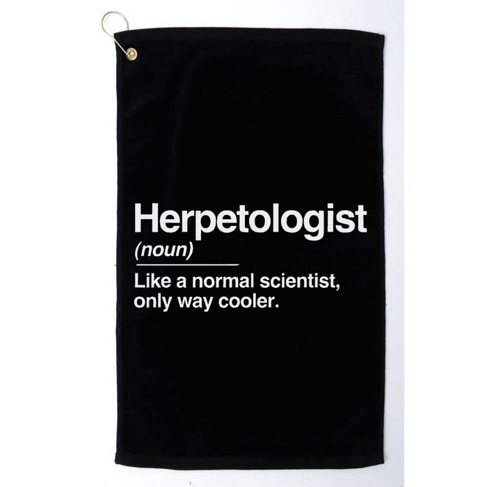 Herpetologist Definition Normal Only Cooler Scientist Gift Golf Towel