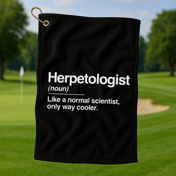 Herpetologist Definition Normal Only Cooler Scientist Gift Golf Towel