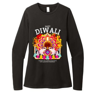 Happy Diwali Outfit Idea For Kids & Hindu Festival Diwali Womens CVC Long Sleeve Shirt