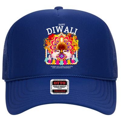 Happy Diwali Outfit Idea For Kids & Hindu Festival Diwali High Crown Mesh Back Trucker Hat