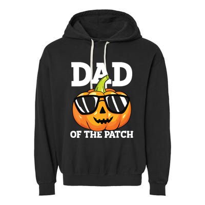 Halloween Dad Of The Patch Daddy Papa Father Pumpkin Garment-Dyed Fleece Hoodie