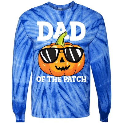 Halloween Dad Of The Patch Daddy Papa Father Pumpkin Tie-Dye Long Sleeve Shirt