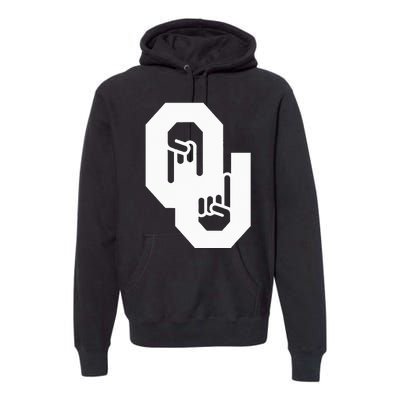 Horns Down Oklahoma Texas Premium Hoodie