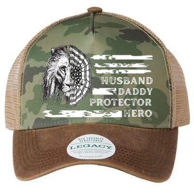Husband Daddy Protector Hero Legacy Tie Dye Trucker Hat