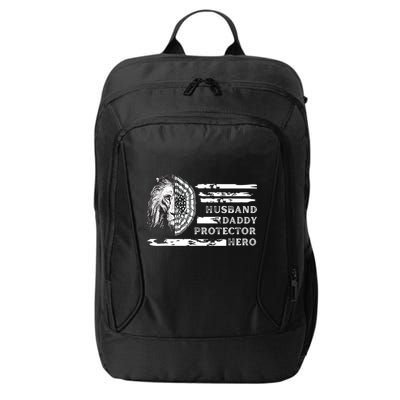 Husband Daddy Protector Hero City Backpack