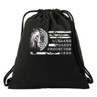 Husband Daddy Protector Hero Drawstring Bag