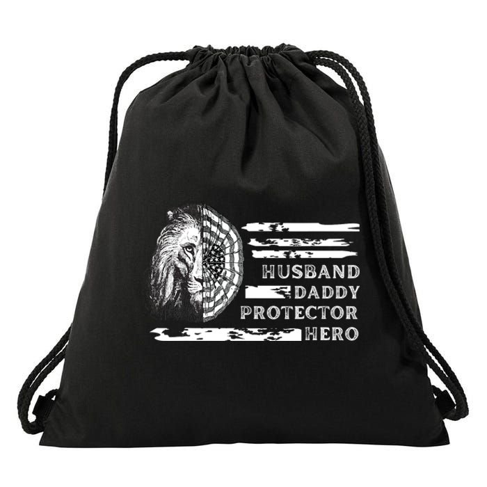 Husband Daddy Protector Hero Drawstring Bag