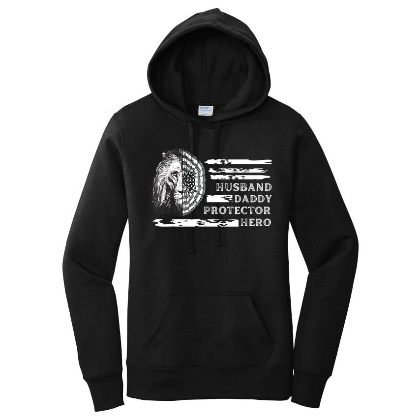 Husband Daddy Protector Hero Women's Pullover Hoodie