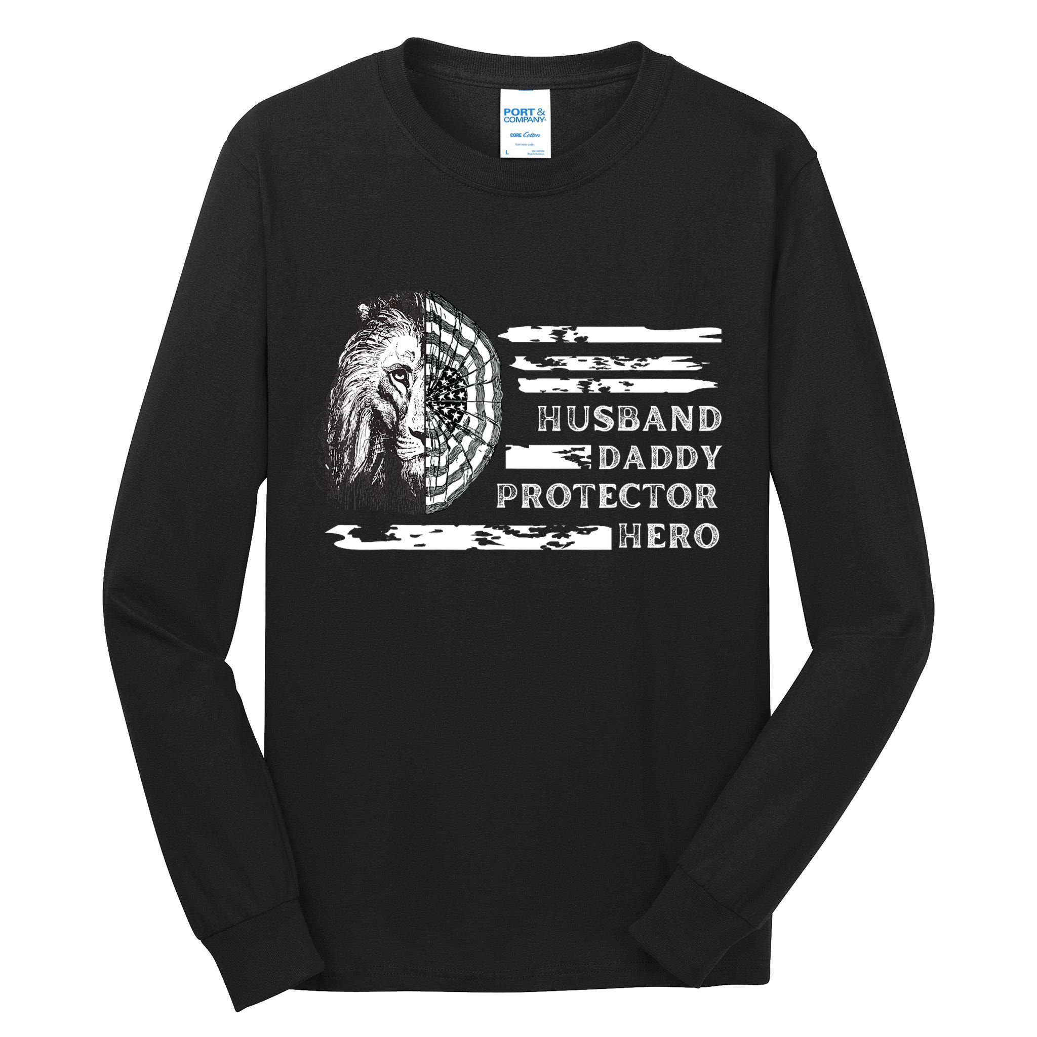 Husband Daddy Protector Hero Tall Long Sleeve T-Shirt