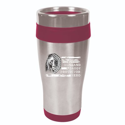 Husband Daddy Protector Hero 16oz Travel Tumbler