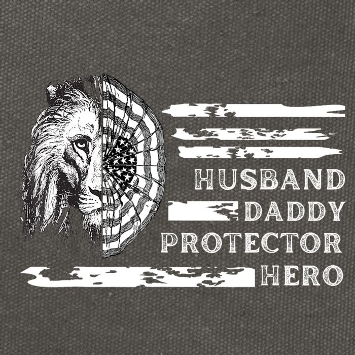 Husband Daddy Protector Hero Cotton Canvas Backpack