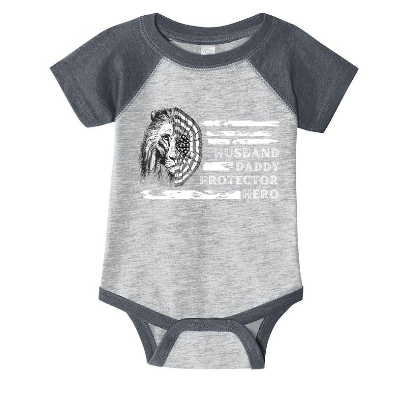 Husband Daddy Protector Hero Infant Baby Jersey Bodysuit