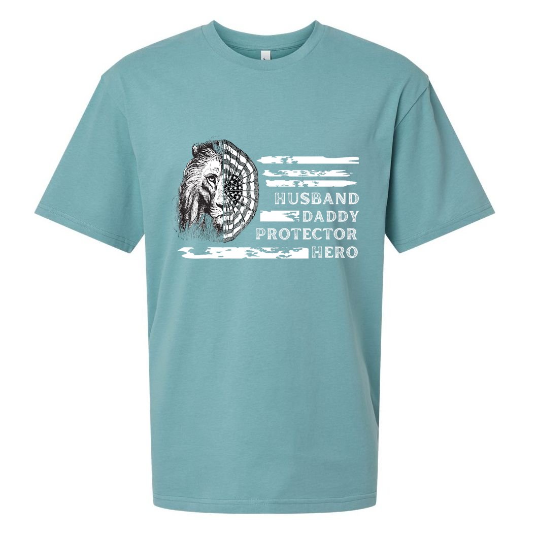 Husband Daddy Protector Hero Sueded Cloud Jersey T-Shirt