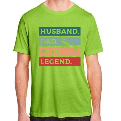 Husband Dad Pilot Legend Aviation Aviator Gift Adult ChromaSoft Performance T-Shirt