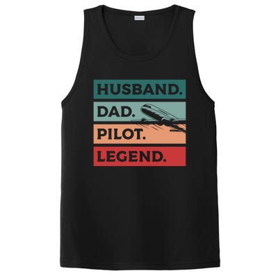 Husband Dad Pilot Legend Aviation Aviator Gift PosiCharge Competitor Tank