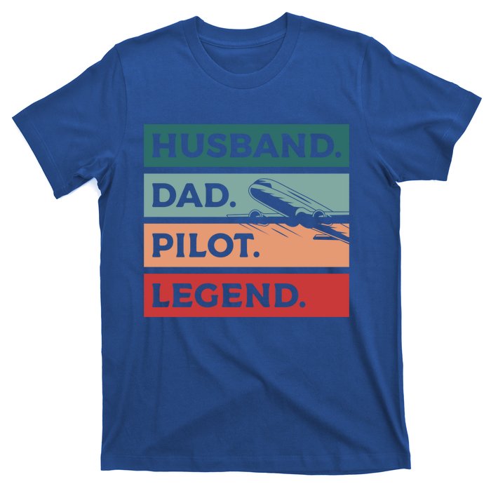 Husband Dad Pilot Legend Aviation Aviator Gift T-Shirt