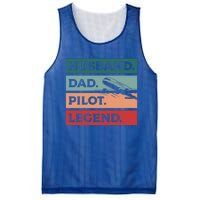 Husband Dad Pilot Legend Aviation Aviator Gift Mesh Reversible Basketball Jersey Tank