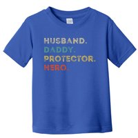 Husband Daddy Protector Hero Vintage Fathers Day Vintage Gift Toddler T-Shirt