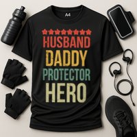 Husband Daddy Protector Hero Cooling Performance Crew T-Shirt