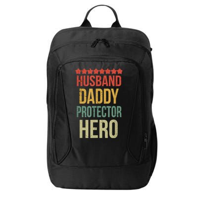 Husband Daddy Protector Hero City Backpack
