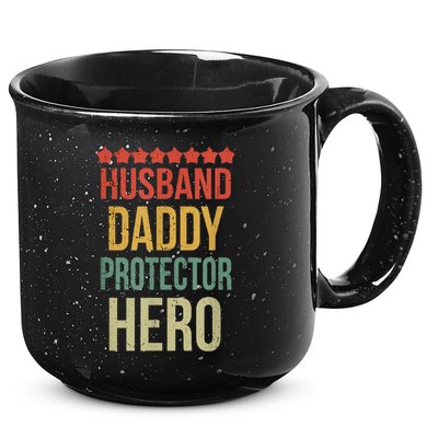 Husband Daddy Protector Hero 15oz Campfire Ceramic Mug