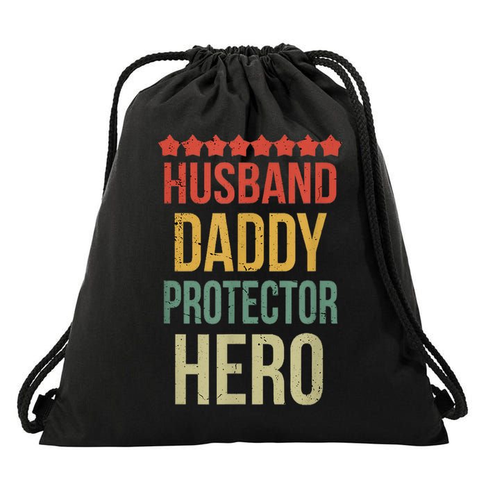 Husband Daddy Protector Hero Drawstring Bag