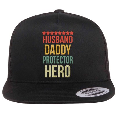 Husband Daddy Protector Hero Flatbill Hat