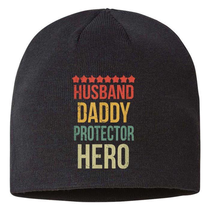 Husband Daddy Protector Hero Sustainable Beanie