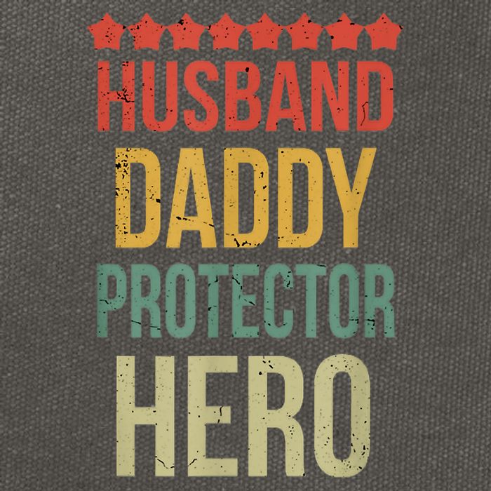 Husband Daddy Protector Hero Cotton Canvas Backpack