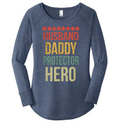 Husband Daddy Protector Hero Women's Perfect Tri Tunic Long Sleeve Shirt