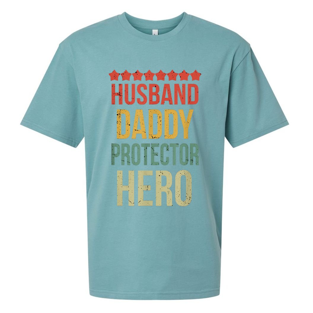 Husband Daddy Protector Hero Sueded Cloud Jersey T-Shirt