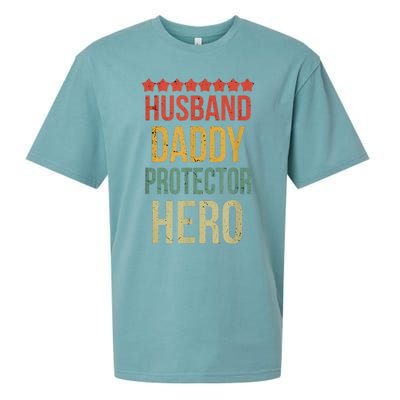 Husband Daddy Protector Hero Sueded Cloud Jersey T-Shirt