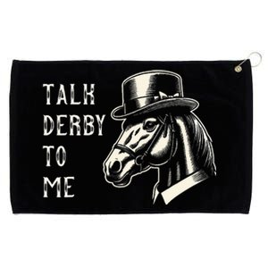 Horse Derby Party Blue Hat Talk Derby To Me Grommeted Golf Towel