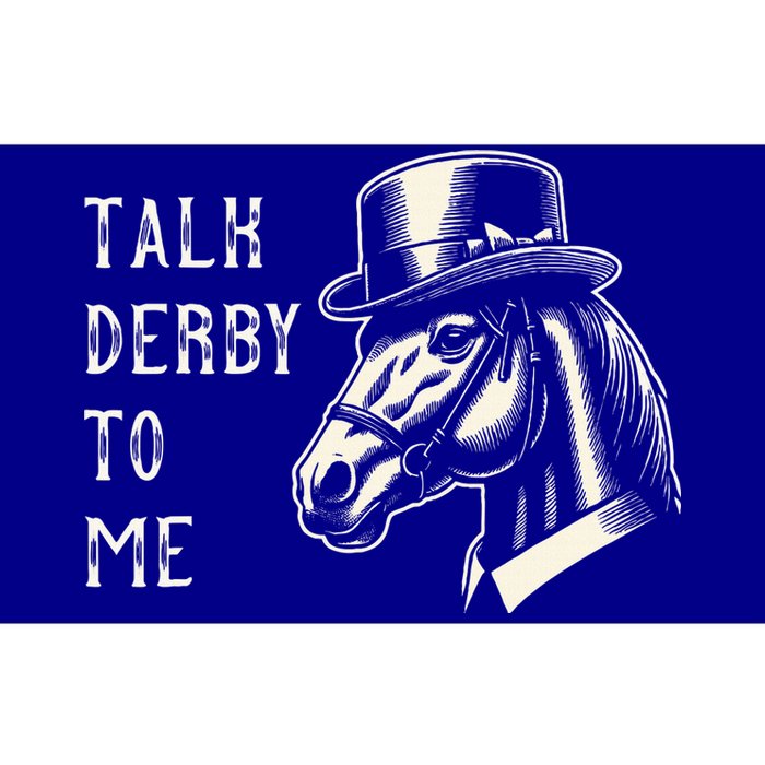 Horse Derby Party Blue Hat Talk Derby To Me Bumper Sticker