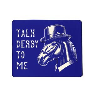 Horse Derby Party Blue Hat Talk Derby To Me Mousepad