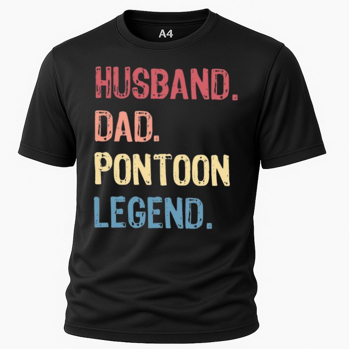 Husband Dad Pontoon Legend Cooling Performance Crew T-Shirt