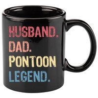 Husband Dad Pontoon Legend 11oz C Handle Ceramic Mug
