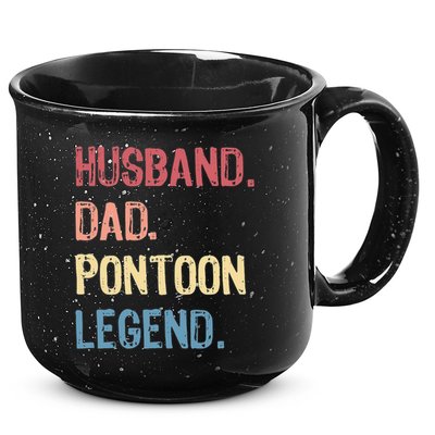Husband Dad Pontoon Legend 15oz Campfire Ceramic Mug