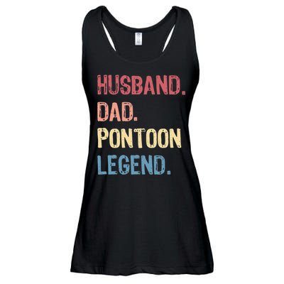 Husband Dad Pontoon Legend Ladies Essential Flowy Tank