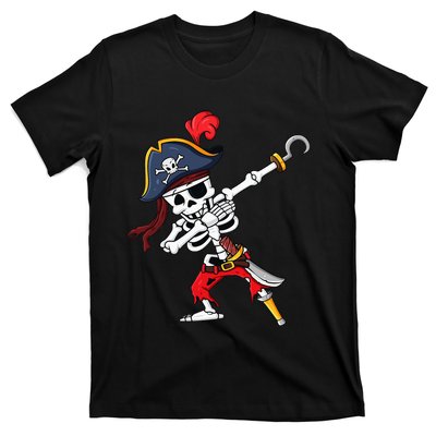 Halloween Dabbing Pirate Skeleton Funny Dab T-Shirt