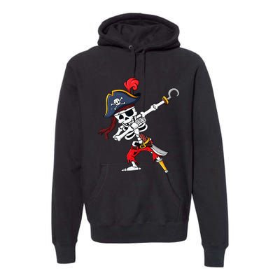 Halloween Dabbing Pirate Skeleton Funny Dab Premium Hoodie