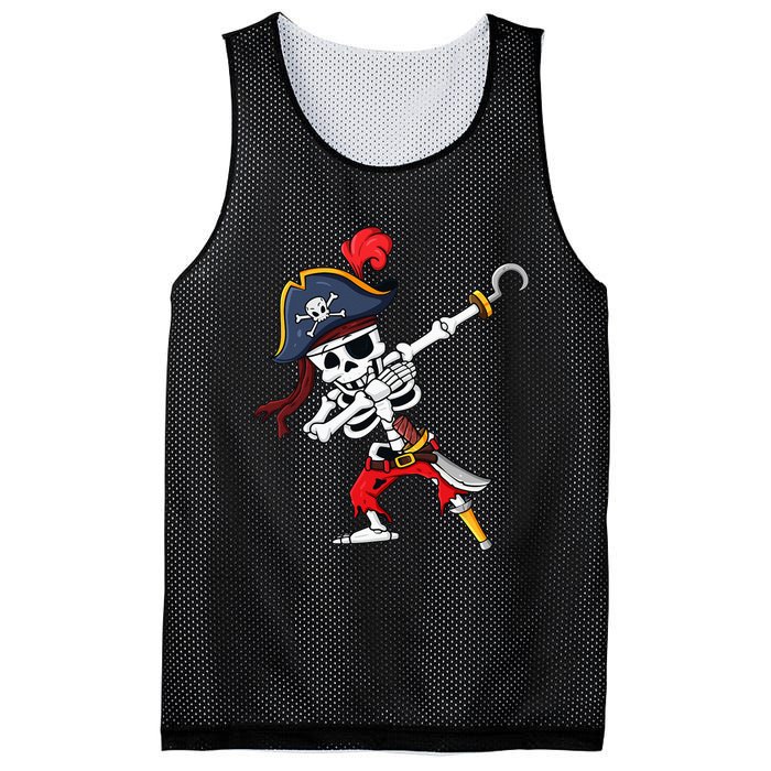 Halloween Dabbing Pirate Skeleton Funny Dab Mesh Reversible Basketball Jersey Tank