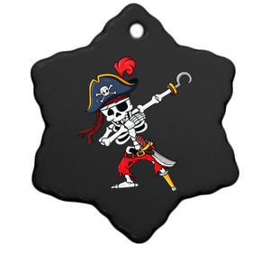 Halloween Dabbing Pirate Skeleton Funny Dab Ceramic Star Ornament