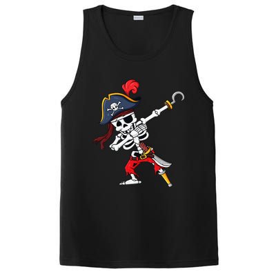 Halloween Dabbing Pirate Skeleton Funny Dab PosiCharge Competitor Tank