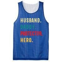 Husband Daddy Protector Hero Great Dads Cool Gift Mesh Reversible Basketball Jersey Tank