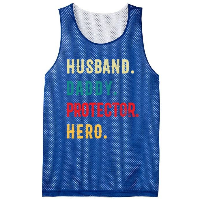 Husband Daddy Protector Hero Great Dads Cool Gift Mesh Reversible Basketball Jersey Tank