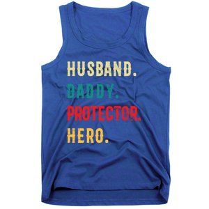 Husband Daddy Protector Hero Great Dads Cool Gift Tank Top