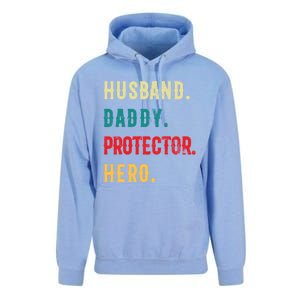 Husband Daddy Protector Hero Great Dads Cool Gift Unisex Surf Hoodie