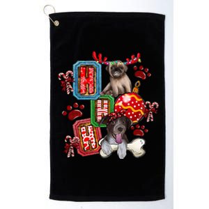 Hohoho Dog Paw Christmas Pajama Cute Holiday Dog Lovers Xmas Gift Platinum Collection Golf Towel